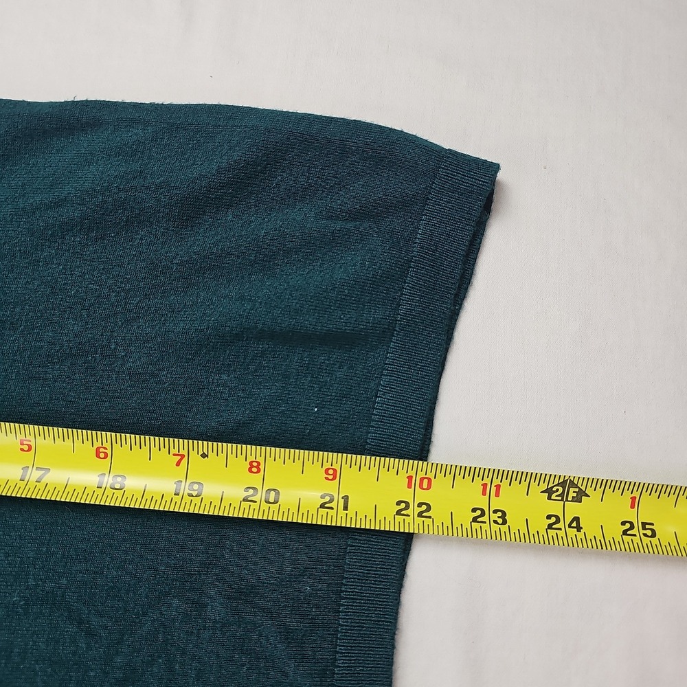 Chicos Women's Size 2 Turtleneck Sweater Pullover Top Teal Green Long Sleeve - Picture 9 of 11